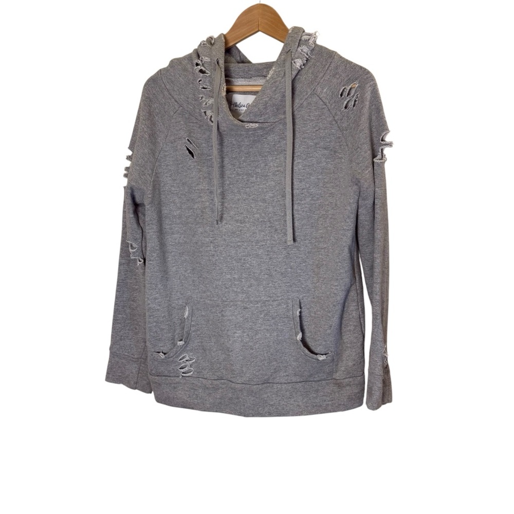 Chelsea DeBoer Gray Distressed Grunge Punk Hoodie sz M